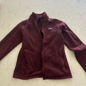 Patagonia burgundy medium better sweeter full zip